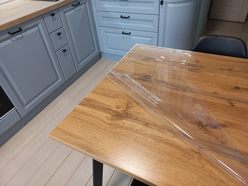 Стол Тринити Лофт 120 32 мм дуб галифакс табако / черный матовый фото покупателя 59