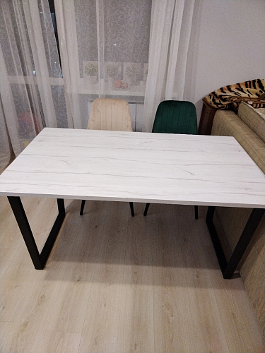 Стол Лота Лофт 120 25 мм сабия / белый матовый фото покупателя 443