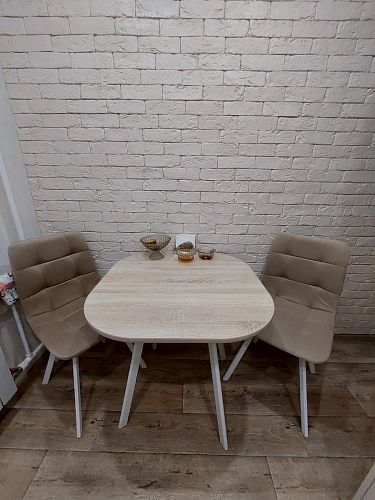 Стул на металлокаркасе Чилли черный / зеленый фото покупателя 848