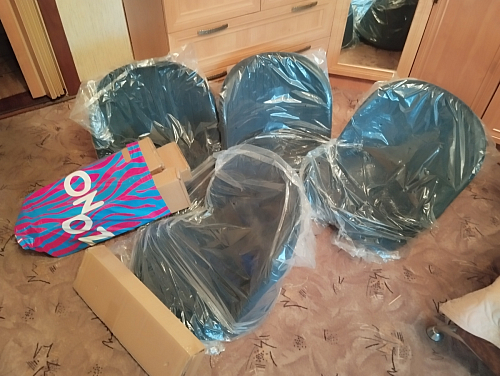 Стул на металлокаркасе Gabi 1 beige / black фото покупателя 825