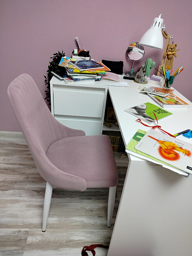 Стул на металлокаркасе Kora beige / black фото покупателя 186