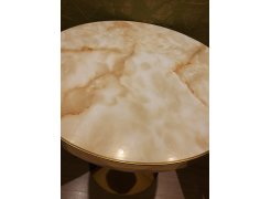 Деревянный стол Dorian 70x75 бежевый / золотой фото покупателя 22