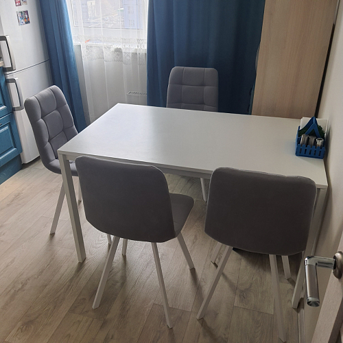 Стул на металлокаркасе Чилли бежевый / белый каркас фото покупателя 1249