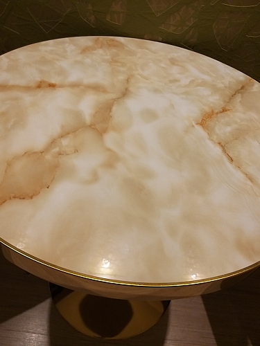 Деревянный стол Dorian 70x75 бежевый / золотой фото покупателя 22