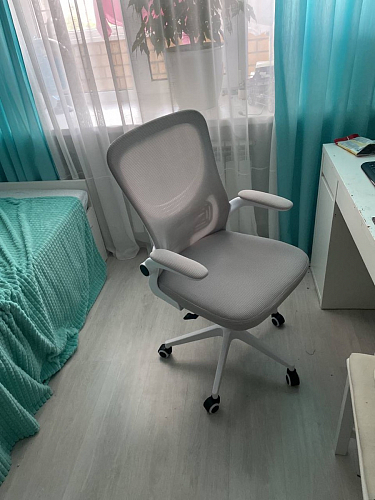 Компьютерное кресло Konfi light gray / blue / white фото покупателя 282