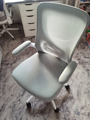 Компьютерное кресло Konfi light gray / blue / white фото покупателя 246
