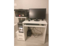 Компьютерный стол Джаз-24 левый белый фото покупателя 8