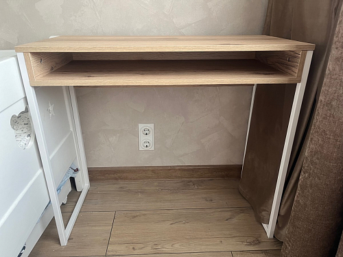 Письменный стол Лео Лофт бетон / черный матовый фото покупателя 3