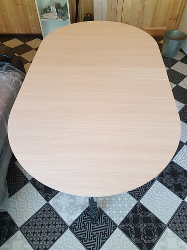 Стол обеденный раздвижной СтК12 дуб молочный фото покупателя 14