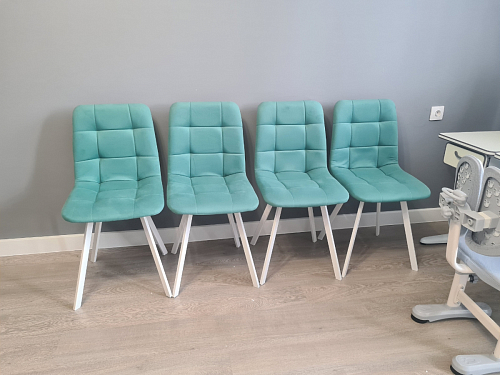 Стул на металлокаркасе Чилли бирюзовый / черный фото покупателя 571