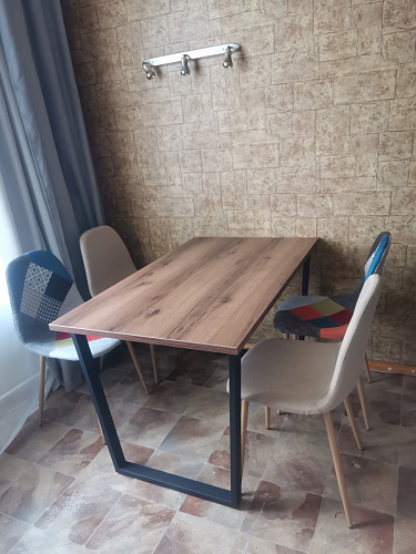 Деревянный стол Лота Лофт 120х75 белый матовый / дуб крафт золотой фото покупателя 141