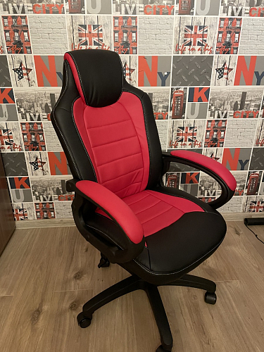 Компьютерное кресло Kadis темно-красное / черное фото покупателя 1