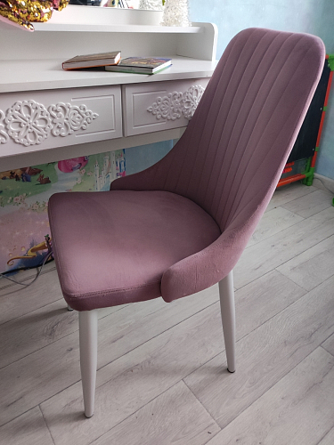 Стул на металлокаркасе Kora light blue / white фото покупателя 462