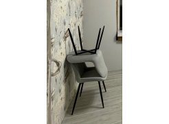 Стул на металлокаркасе Вейв светло-серый (hl 63) / 10К черный каркас фото покупателя 168