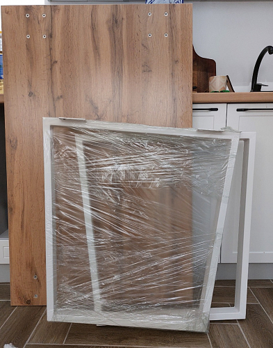 Деревянный стол Лота Лофт 140х80 белый матовый / бетон светлый фото покупателя 227