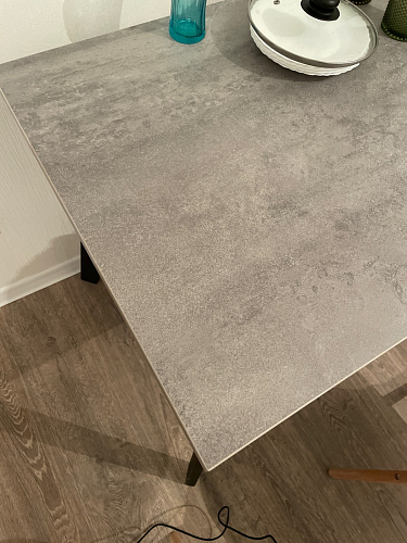 Стол Тринити Лофт 120 32 мм бетон / черный матовый фото покупателя 434