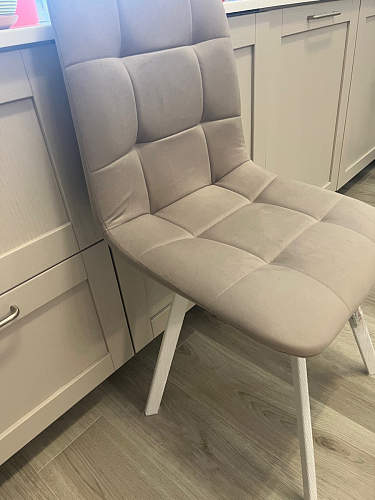 Стул на металлокаркасе Чилли синяя ткань / белый фото покупателя 603