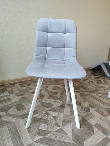 Стул на металлокаркасе Чилли К темно-серый (velutto 32) / черный фото покупателя 443