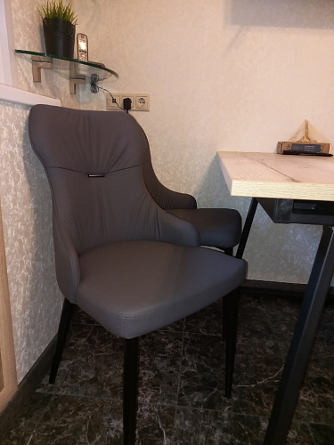 Стул на металлокаркасе Neli gray / black фото покупателя 3