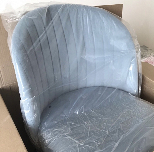 Стул на металлокаркасе Gabi 1 line light blue / black фото покупателя 196