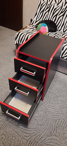 Тумба Ханна черная / красная  - Уцененный экземпляр фото покупателя 172