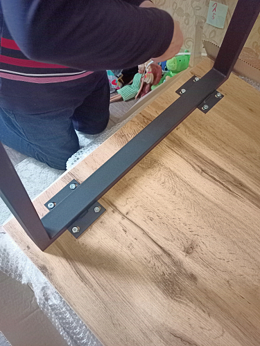 Деревянный стол Лота Лофт 120x75 дуб крафт табачный / черный матовый фото покупателя 920