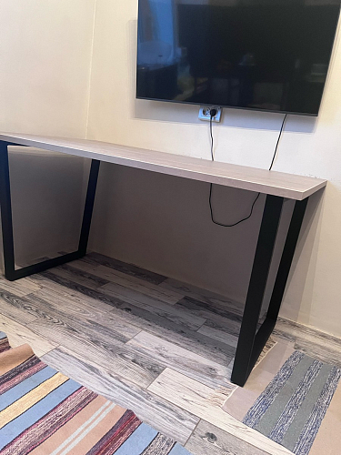 Стол раскладной Лота Лофт 120 25 мм юта / черный матовый фото покупателя 680