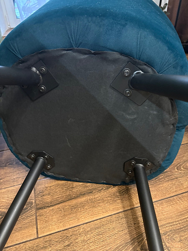 Стул на металлокаркасе Gabi dark beige / black / silver фото покупателя 639