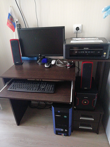 Стол компьютерный Джаз-24 правый венге фото покупателя 193