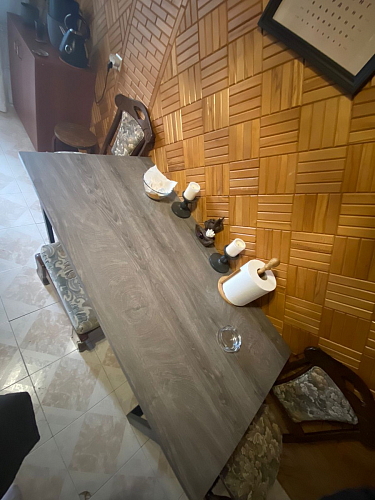 Стол Эльпатия 130 дуб велингтон / черный матовый фото покупателя 14