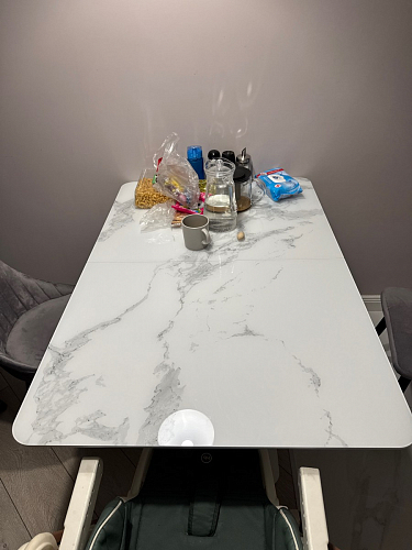 Стол на тумбе Бугун обсидиан / черный фото покупателя 68