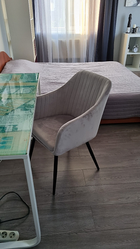 Стул на металлокаркасе Slam dark beige фото покупателя 37