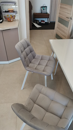 Стул на металлокаркасе Челси К крутящийся темно-серый / черный фото покупателя 47