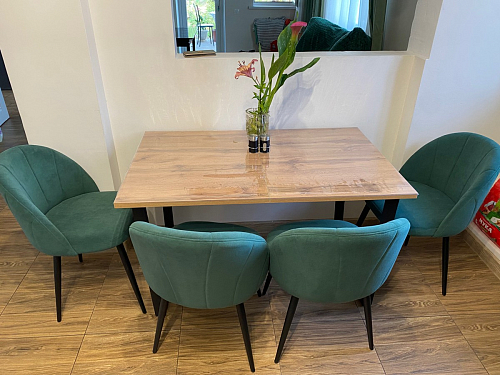 Деревянный стол Лота Лофт 120x75 дуб крафт табачный / черный матовый фото покупателя 506