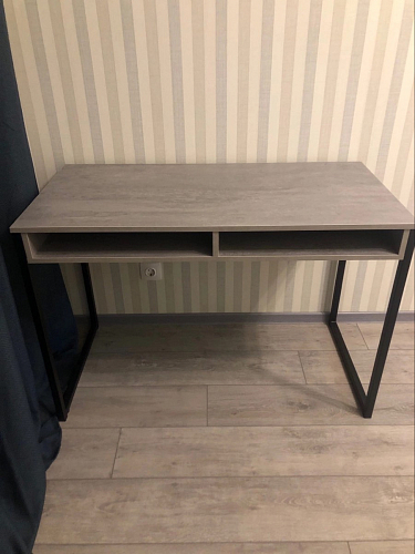 Письменный стол Леон Лофт бетон / черный матовый фото покупателя 120