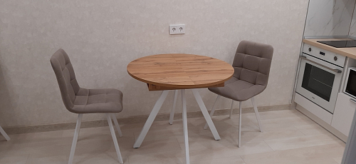 Стул на металлокаркасе Чилли синяя ткань / белый фото покупателя 81