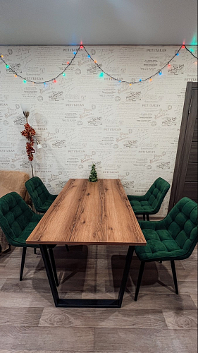 Деревянный стол Лота Лофт 120х75 белый матовый / дуб крафт золотой фото покупателя 438