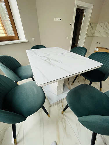 Стул на металлокаркасе Gabi 1 light purple / black / gold фото покупателя 148