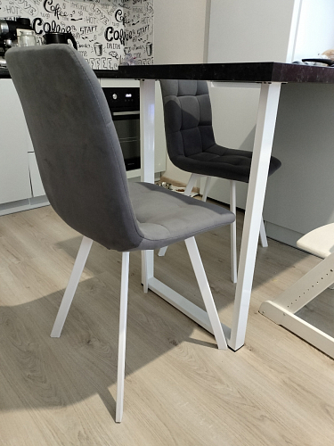 Стул на металлокаркасе Чилли К кирпичный / черный фото покупателя 88