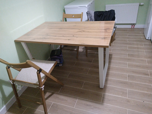 Деревянный стол Лота Лофт 140х80 черный матовый / бетон светлый фото покупателя 944