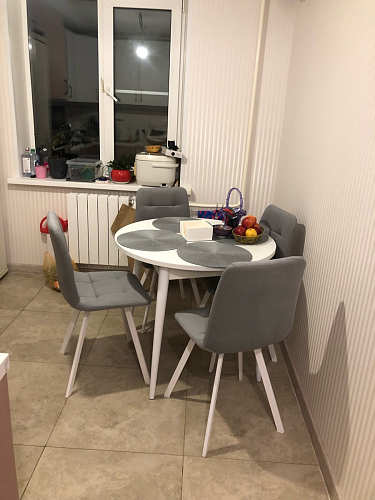 Стул на металлокаркасе Челси бежевый / белый каркас фото покупателя 121