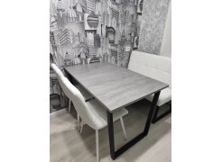 Стол Лота Лофт 140 25 мм юта / белый матовый фото покупателя 627