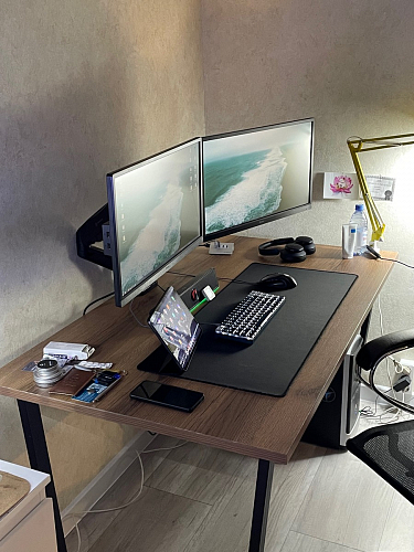 Деревянный стол Лота Лофт 120х75 белый матовый / дуб крафт золотой фото покупателя 537