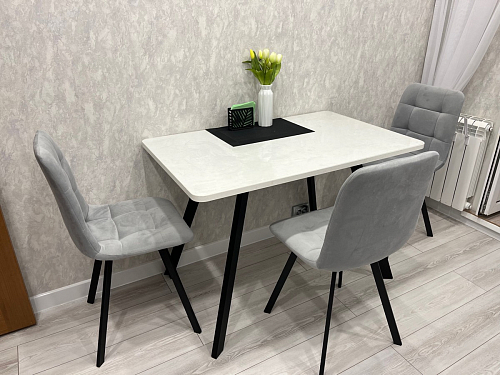 Стул на металлокаркасе Чилли черный / зеленый фото покупателя 146