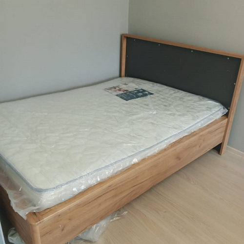 Двуспальная кровать Клауд 160х200 парящая дуб крафт золотой / антрацит фото покупателя 497