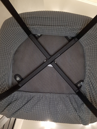 Стул на металлокаркасе Чилли К светло-серый велюр / черный каркас фото покупателя 595