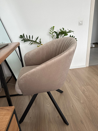 Кресло Корсо крутящееся фиолетовое Velutto 25 / черное фото покупателя 7