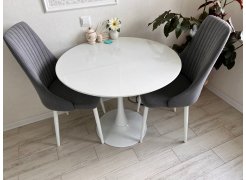 Стеклянный стол Tulip 90 black фото покупателя 19