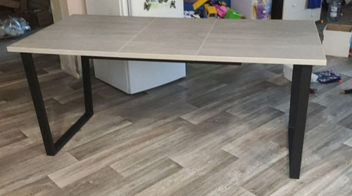 Деревянный стол Лота Лофт 140х80 черный матовый / бетон светлый фото покупателя 926