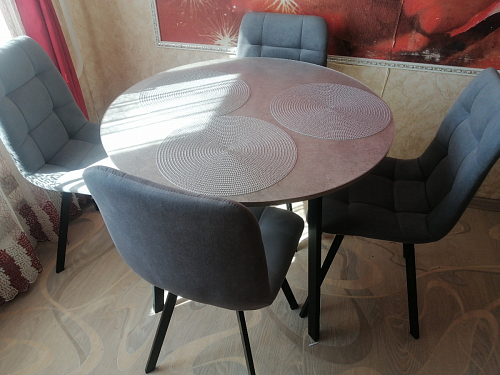 Стул на металлокаркасе Чилли К кирпичный / черный фото покупателя 313